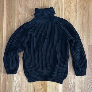 New Black Turtleneck Sweater